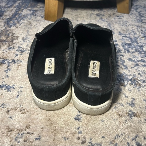 Steve Madden Ezekiel Black Suede Slip-On Mules Size 8.5 - Picture 9 of 11